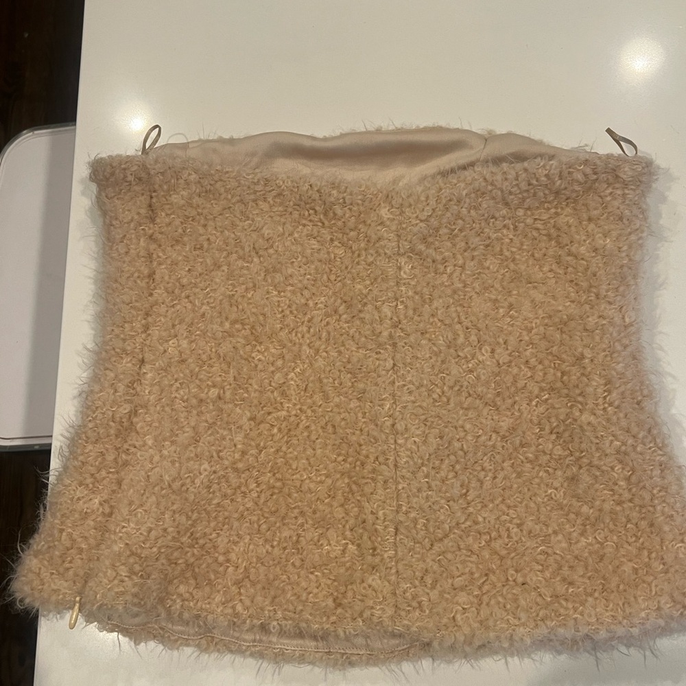 Zara Soft Beige Fuzzy Top